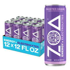 ZOA front can of Frosted Grape showing branding and vibrant grape benefit