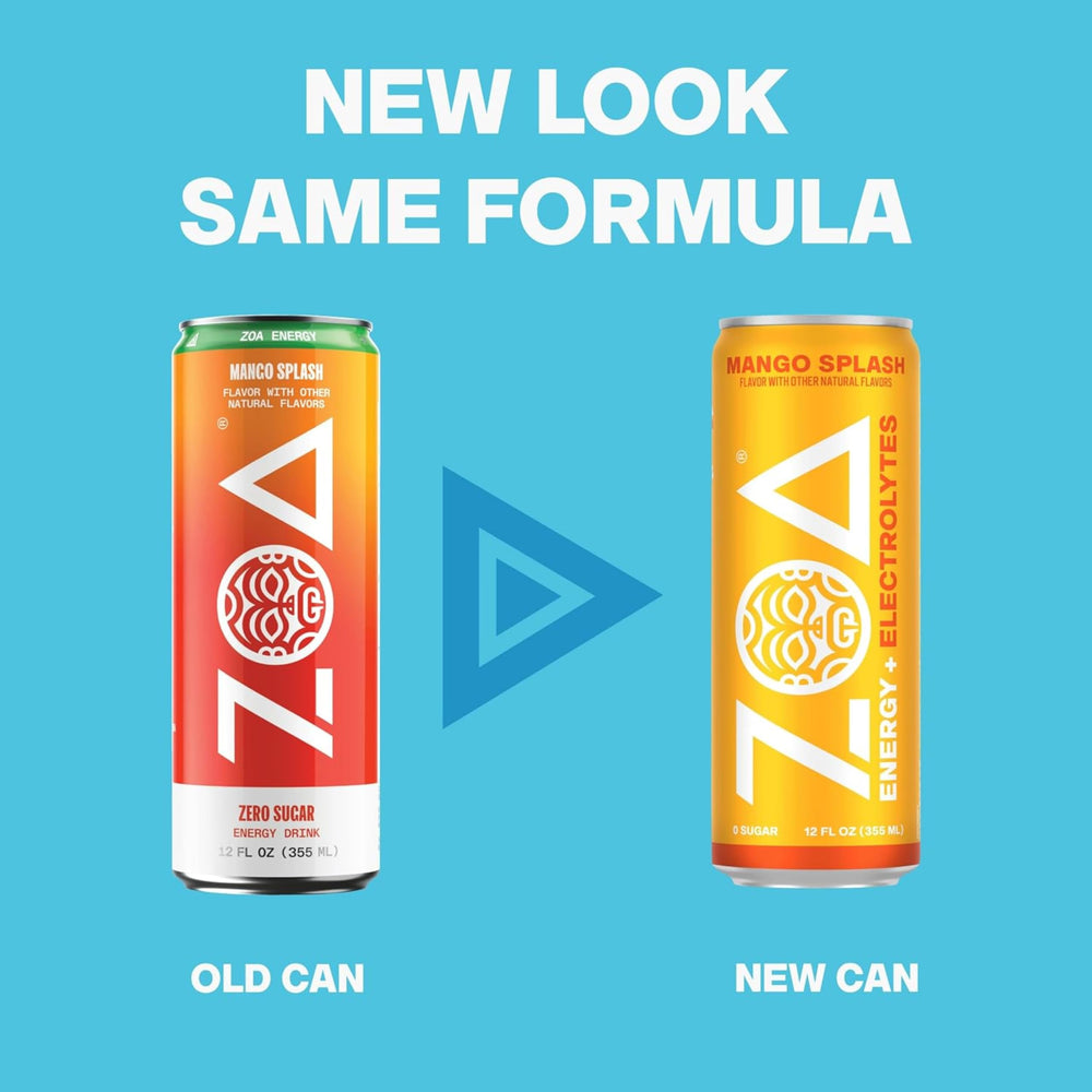 ZOA label close-up highlighting ingredients and vitamin B and C benefits