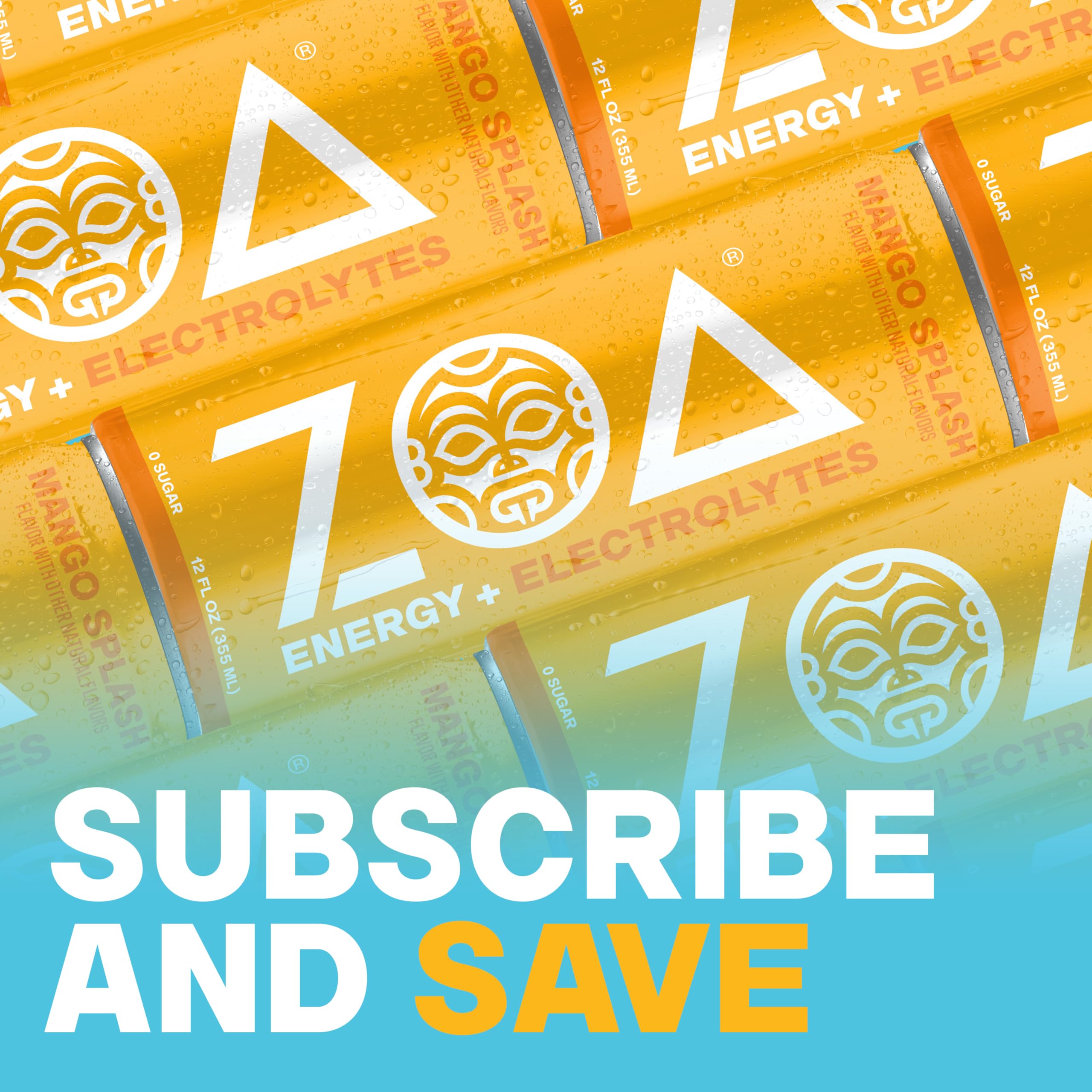 ZOA can on a beach setting showcasing lifestyle use and refreshing hydration benefit