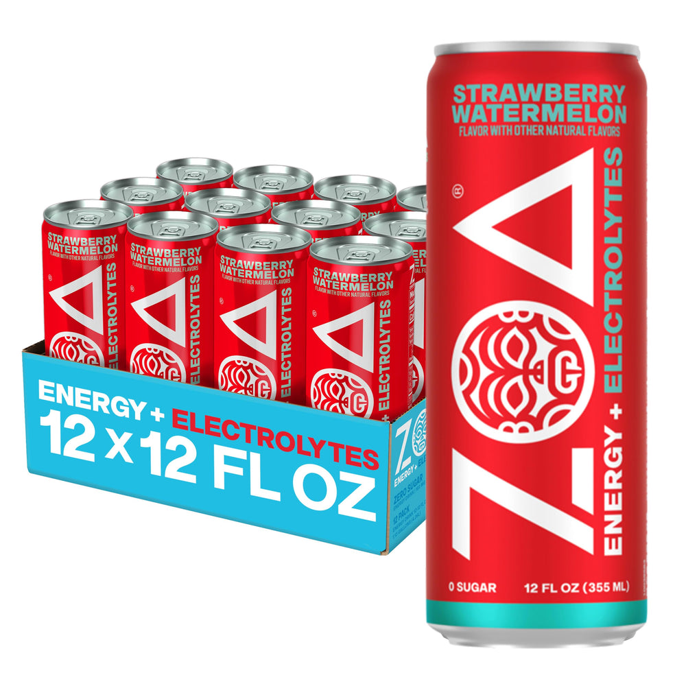 ZOA front packaging showing strawberry watermelon can and benefits