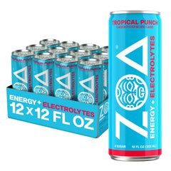 ZOA Tropical Punch front packaging showing vibrant can and branding for quick recognition