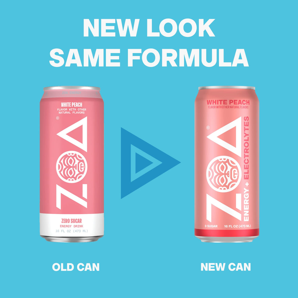 ZOA white peach texture and peach illustration conveying natural flavor inspiration