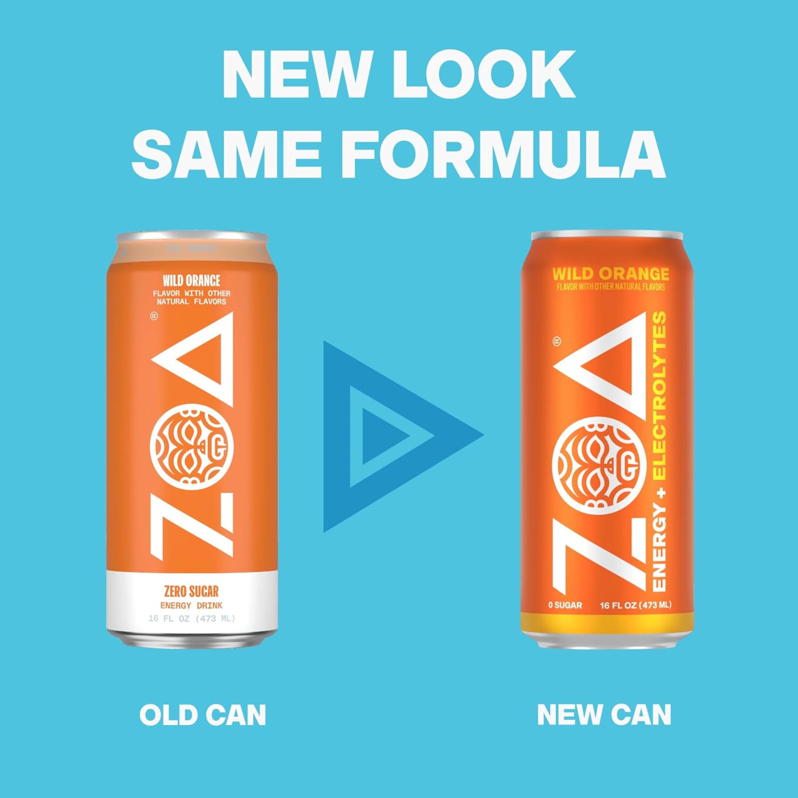 ZOA wild orange open can being poured into glass for refreshing hydration