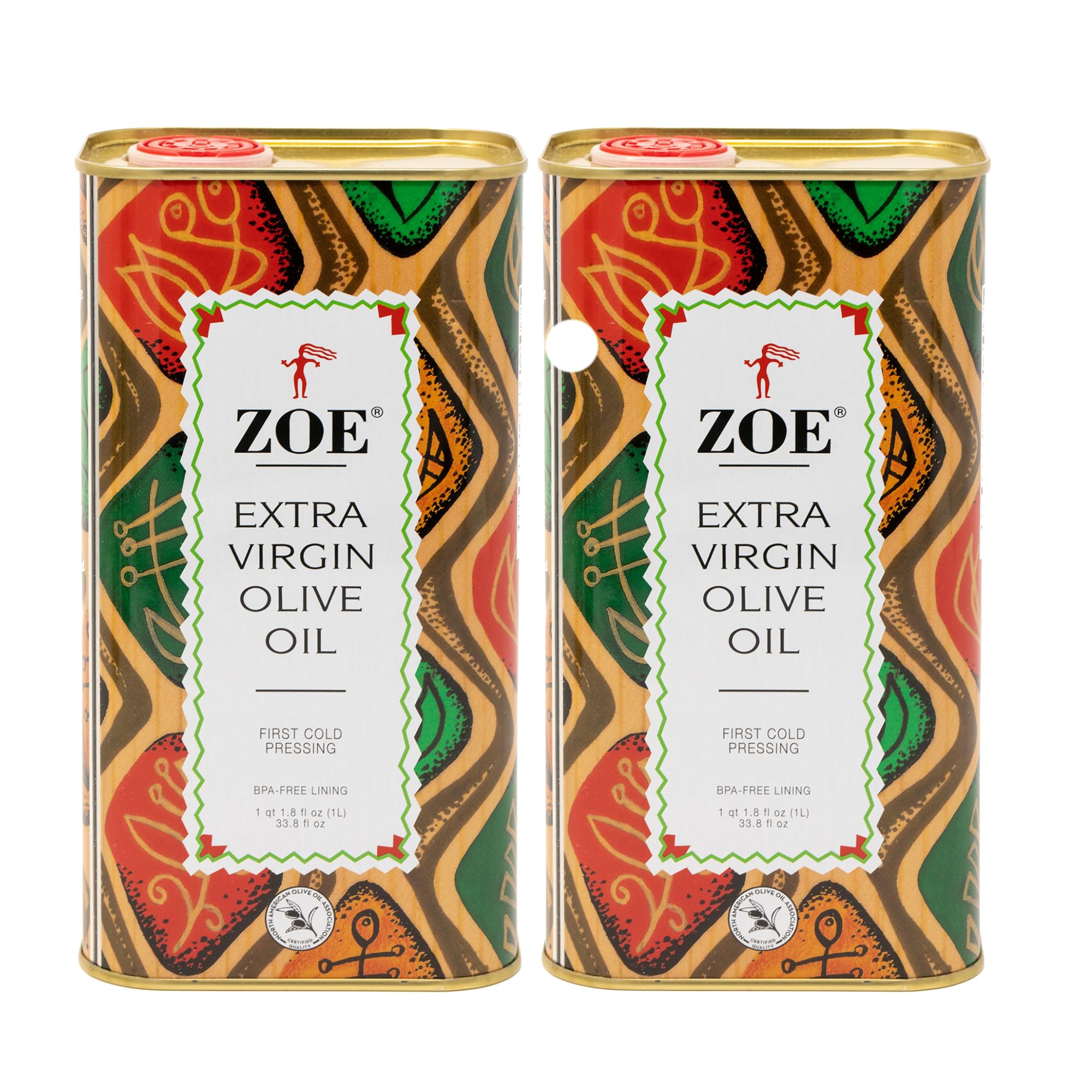 ZOE front tin showing label and secure cap, preserves freshness