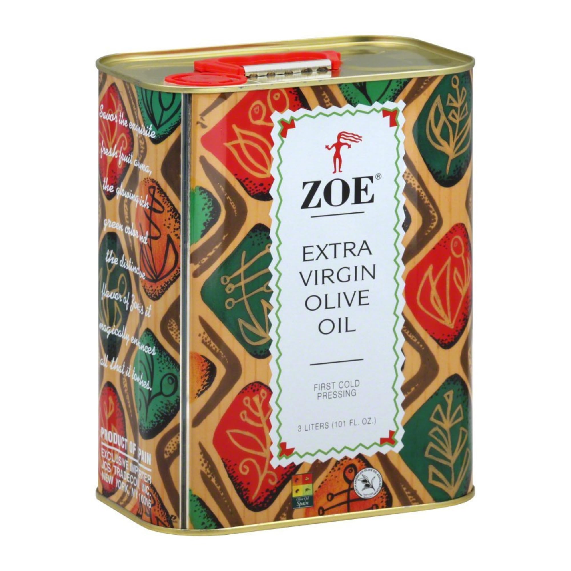 ZOE side label detail highlighting origin and quality benefits