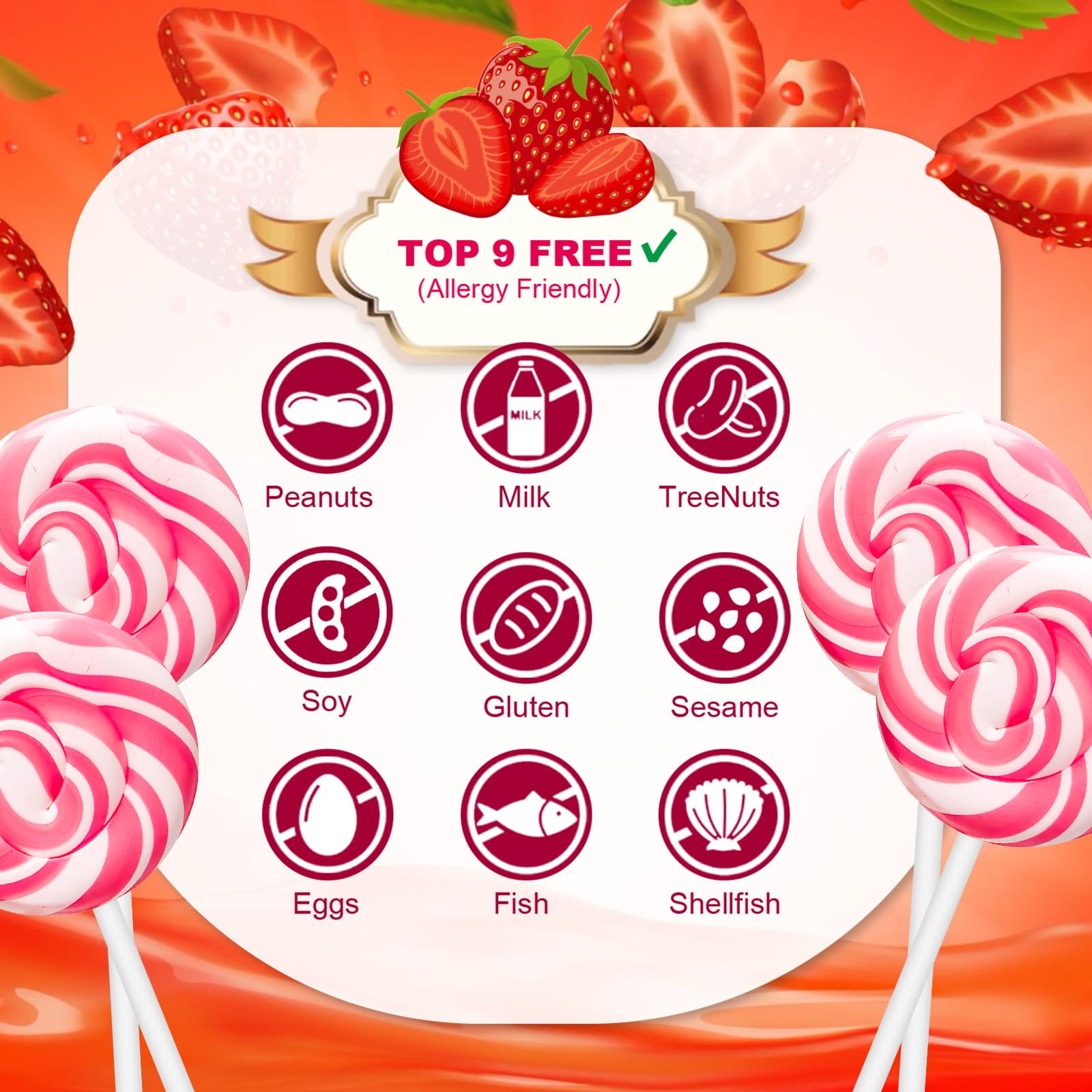 ZOFIA SWEET individually wrapped lollipop emphasizing hygienic seal and easy sharing