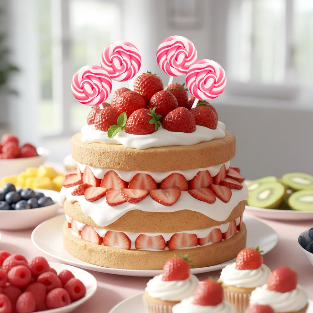 ZOFIA SWEET lollipop beside a hand to show scale and convenient portion size
