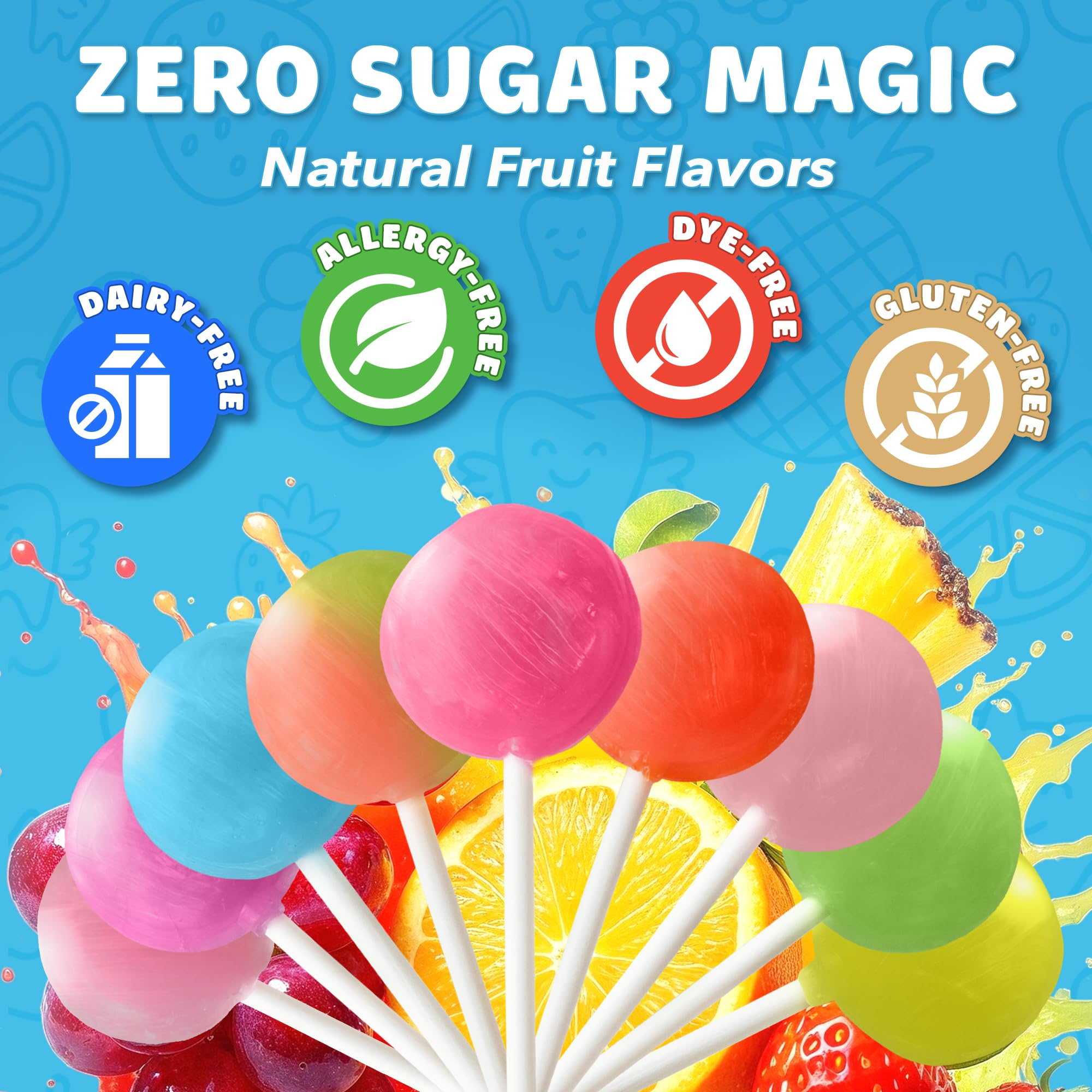 Zollipops individually wrapped pops demonstrating hygienic single-serve benefit