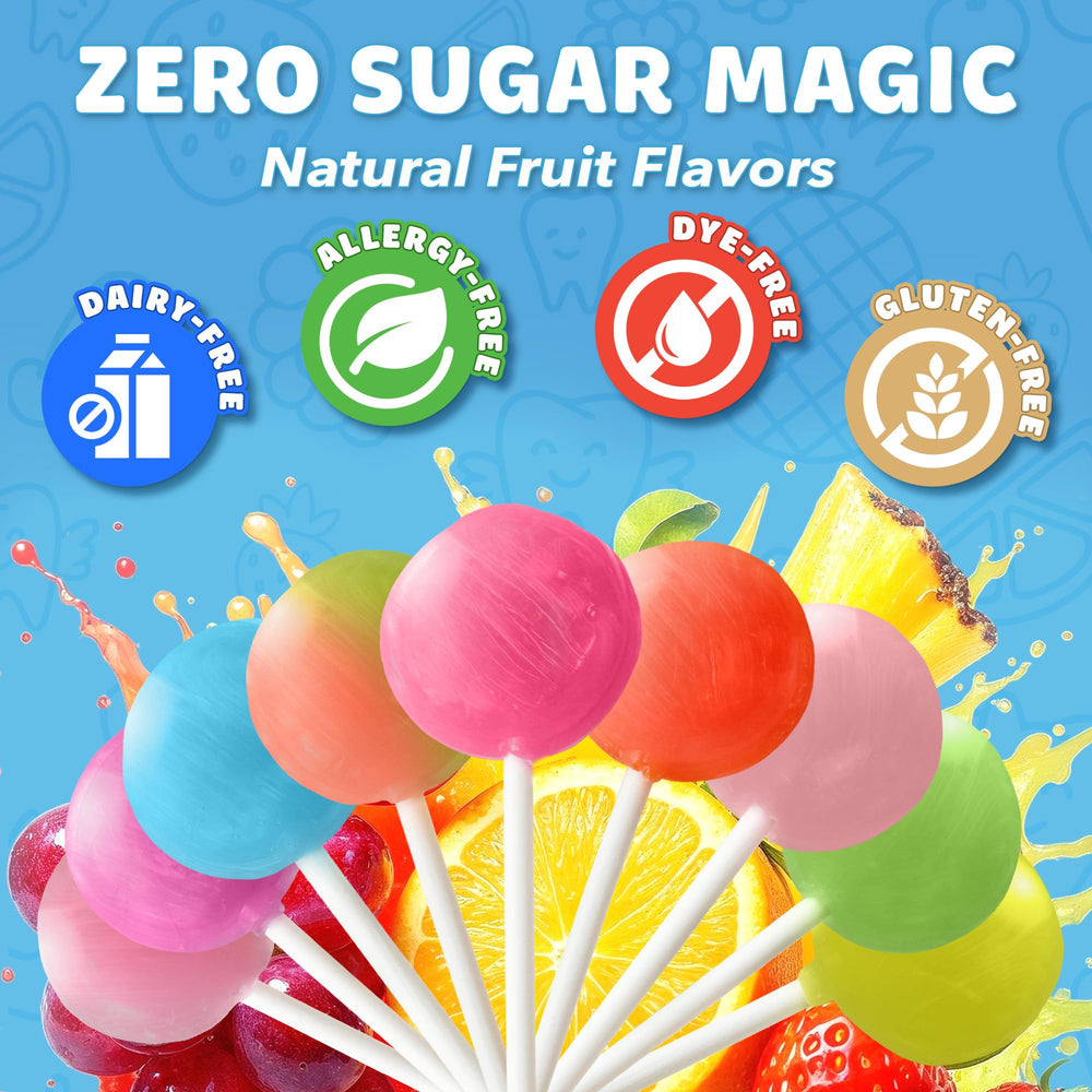 Zollipops close up of candy texture showing natural fruit flavor