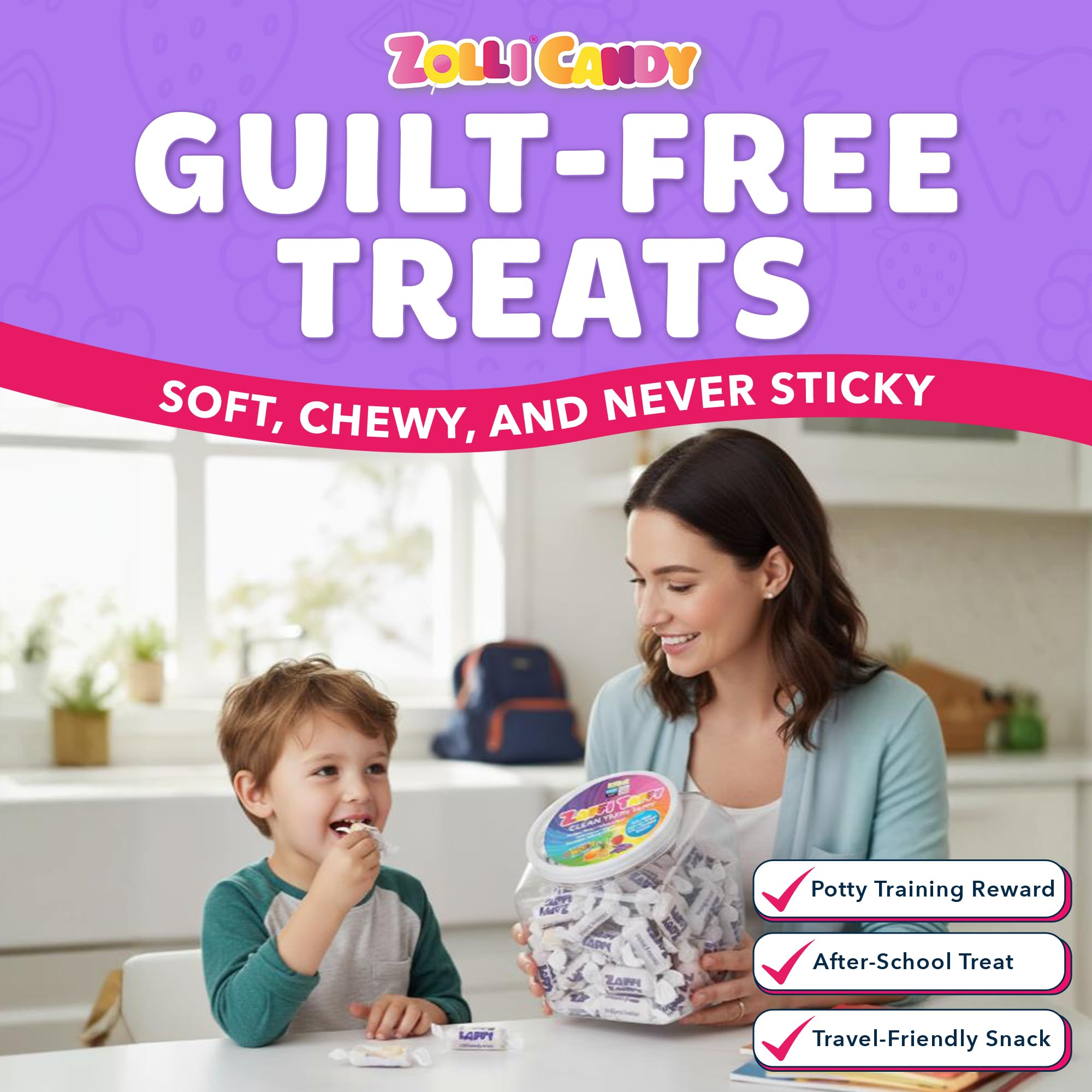 Zollipops taffy held in hand showing size and portion control benefit