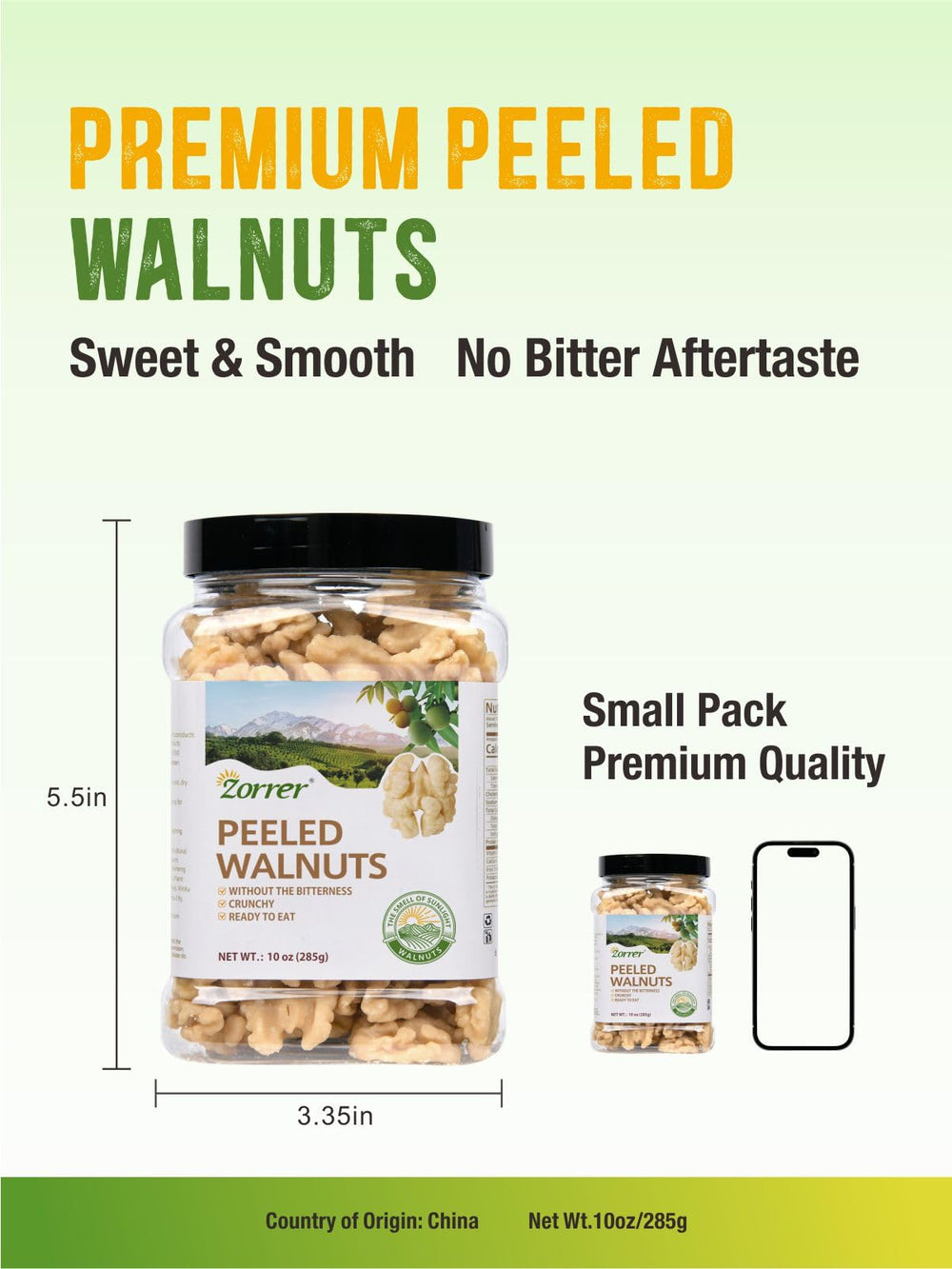 Zorrer walnut halves in a lunchbox, easy ready-to-eat snack for busy days benefit