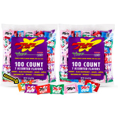 Zotz bulk bag front view showing packaging and flavor list for event convenience