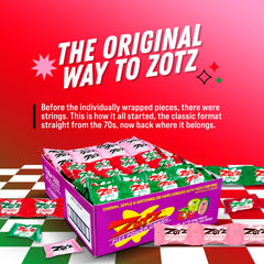 Zotz close-up of fizzy center revealing texture and surprising tang benefit