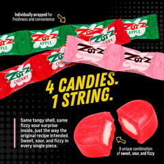 Zotz individually wrapped pieces lined up for freshness and easy sharing