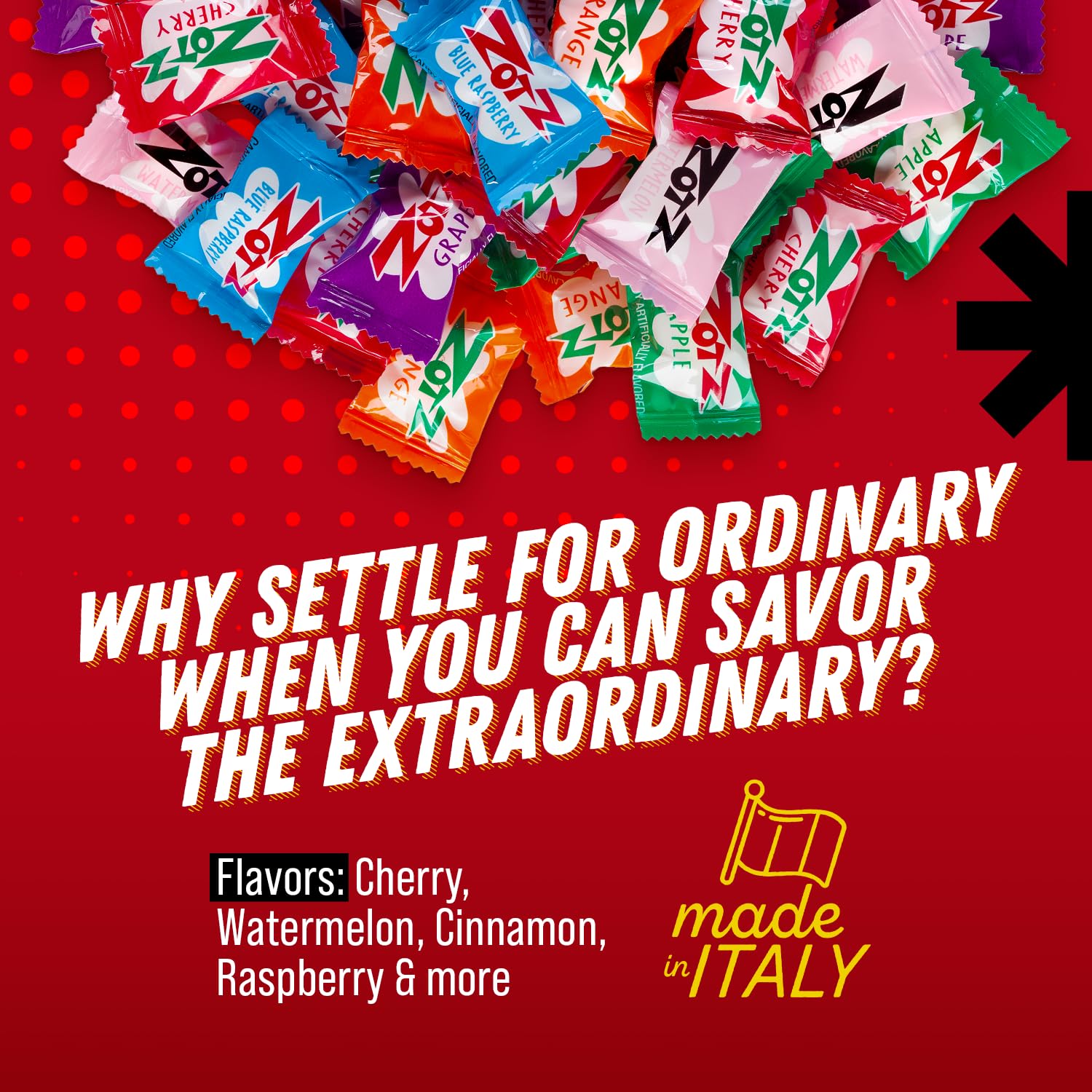 Zotz piece held in hand to show scale and single-serve portability