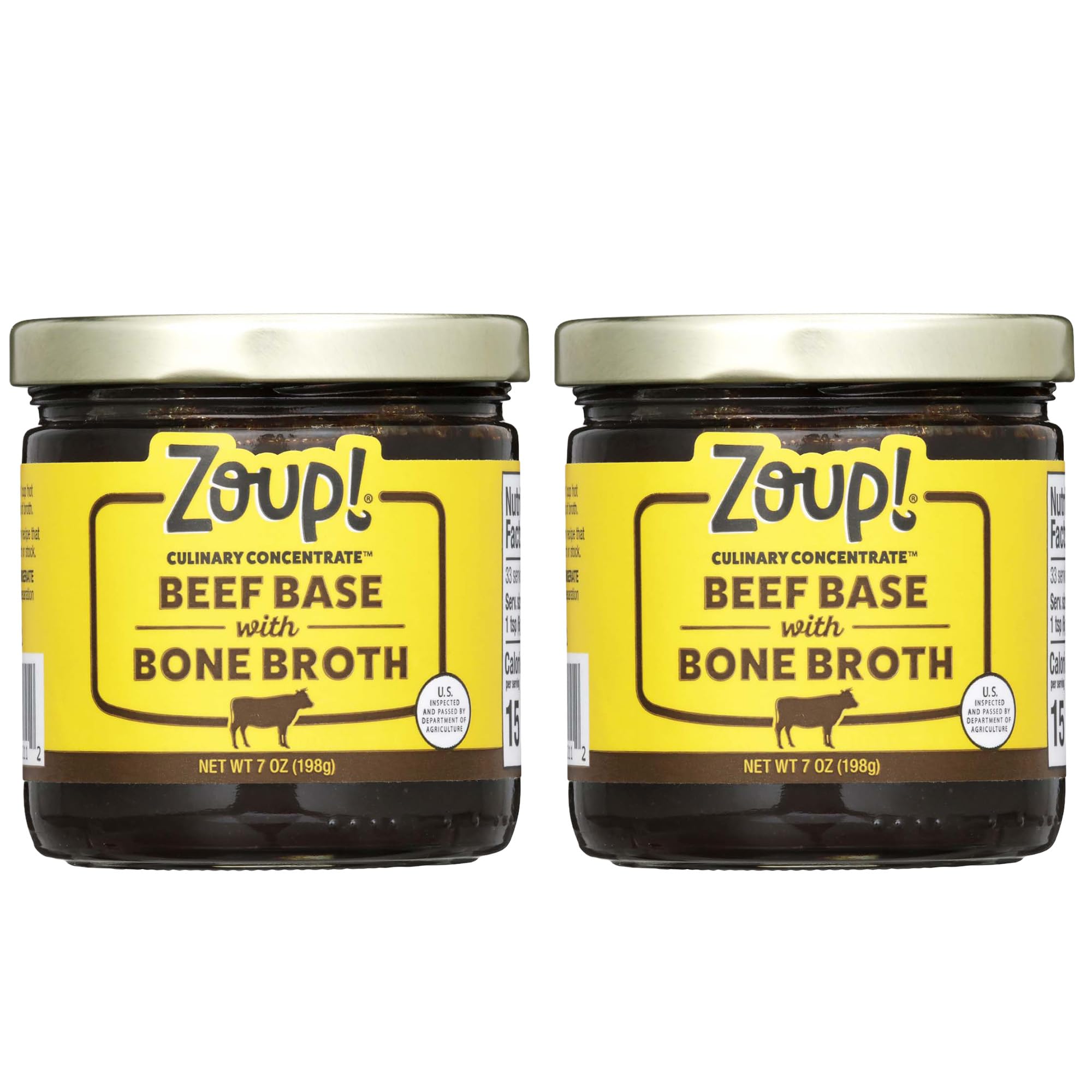 Zoup! beef concentrate front packaging showing brand and two-jar pack benefit