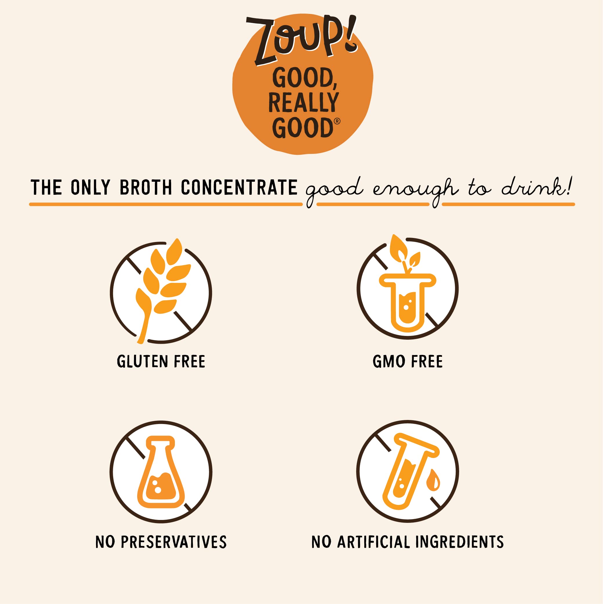 Zoup! concentrate on kitchen counter in styled setting for versatile cooking