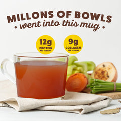 Zoup! beef packet opened with powder displayed for easy single-serve portioning benefit