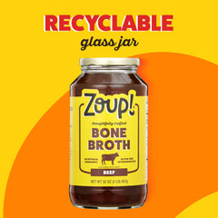 Zoup! open jar view showing resealable lid and convenient kitchen storage benefit