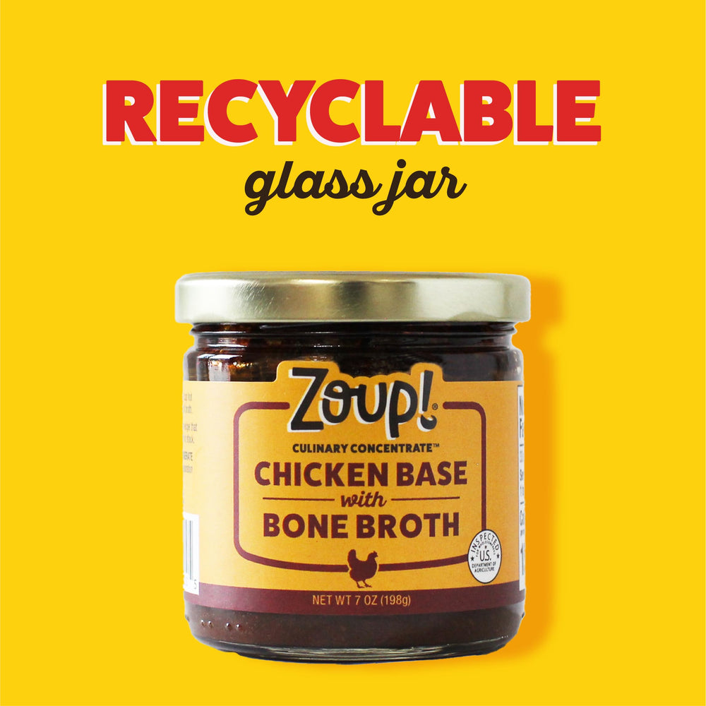 Zoup! concentrate being poured into a saucepan to enhance recipe flavor