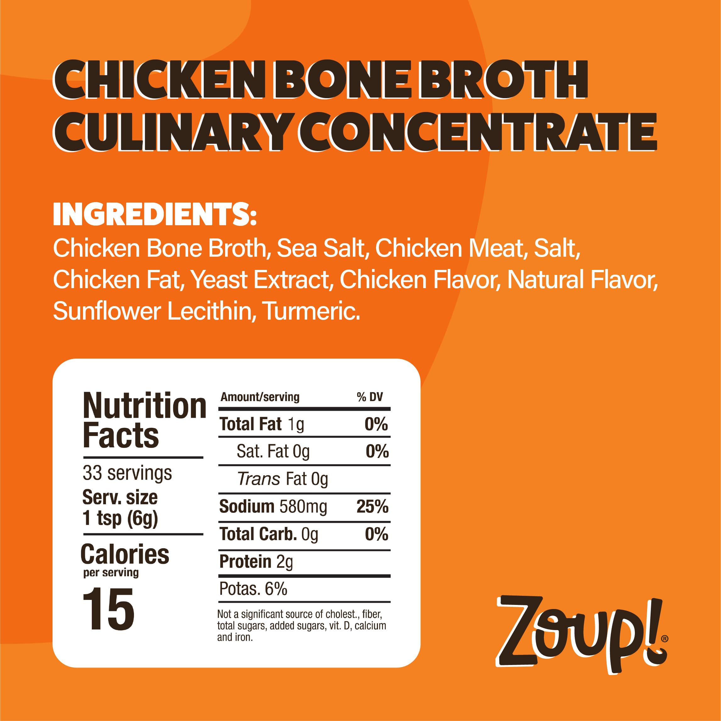 Zoup! jar top label close-up highlighting brand and ingredient clarity