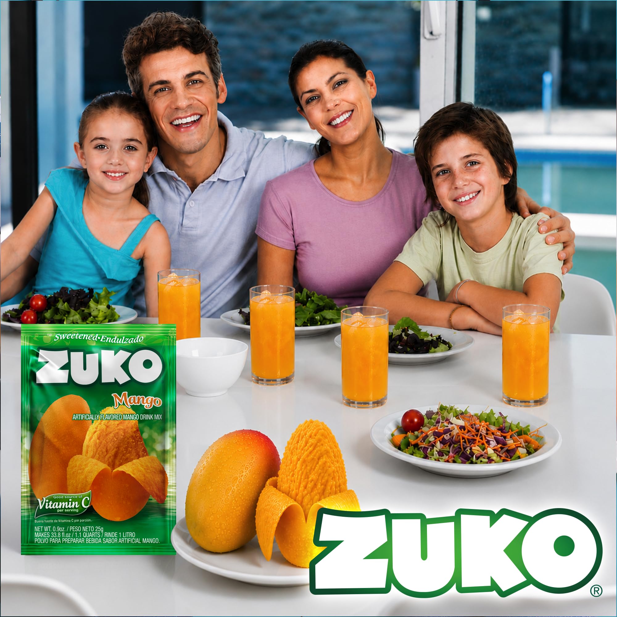ZUKO mango powder texture in bowl showing quick-dissolve quality