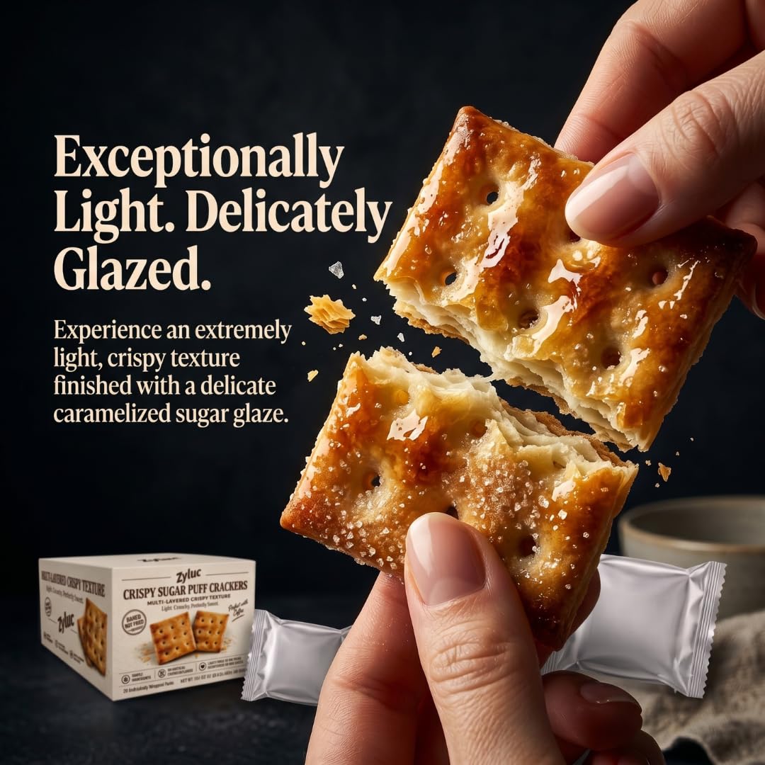 Zyluc crackers plated beside coffee to show perfect beverage pairing